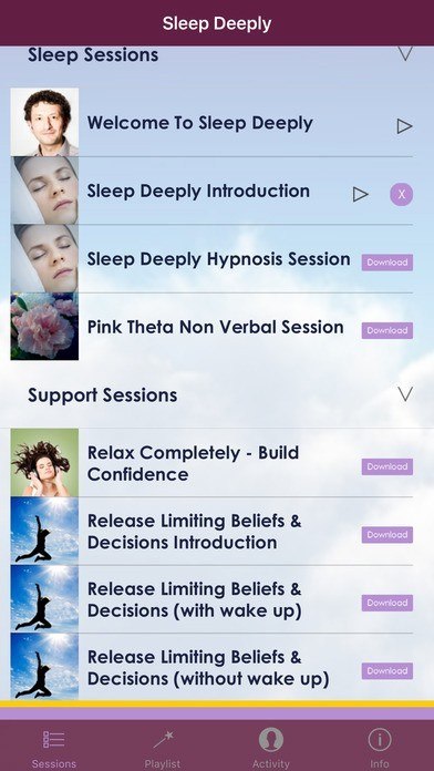 Sleep Deeply by Darren Marks, sleep hypnosis app for insomnia